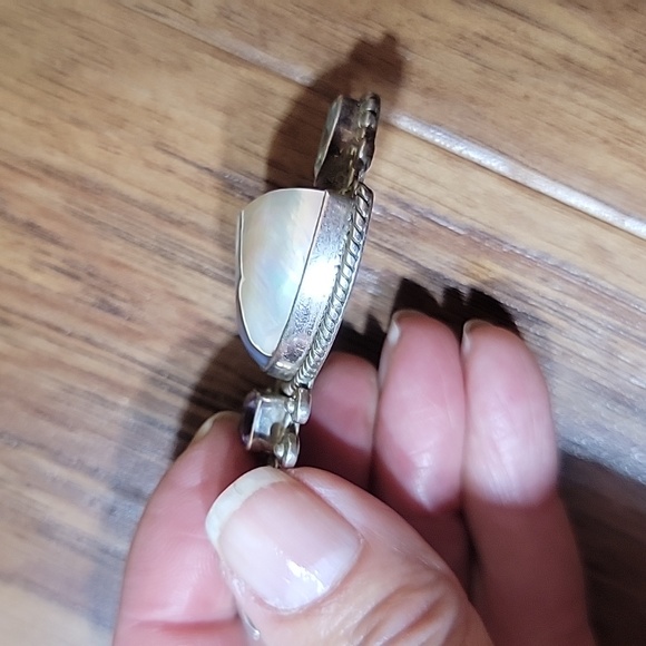 Mermaid Treasure Amethyst~Aquamarine~Sterling Silver Pendant - Picture 9 of 10